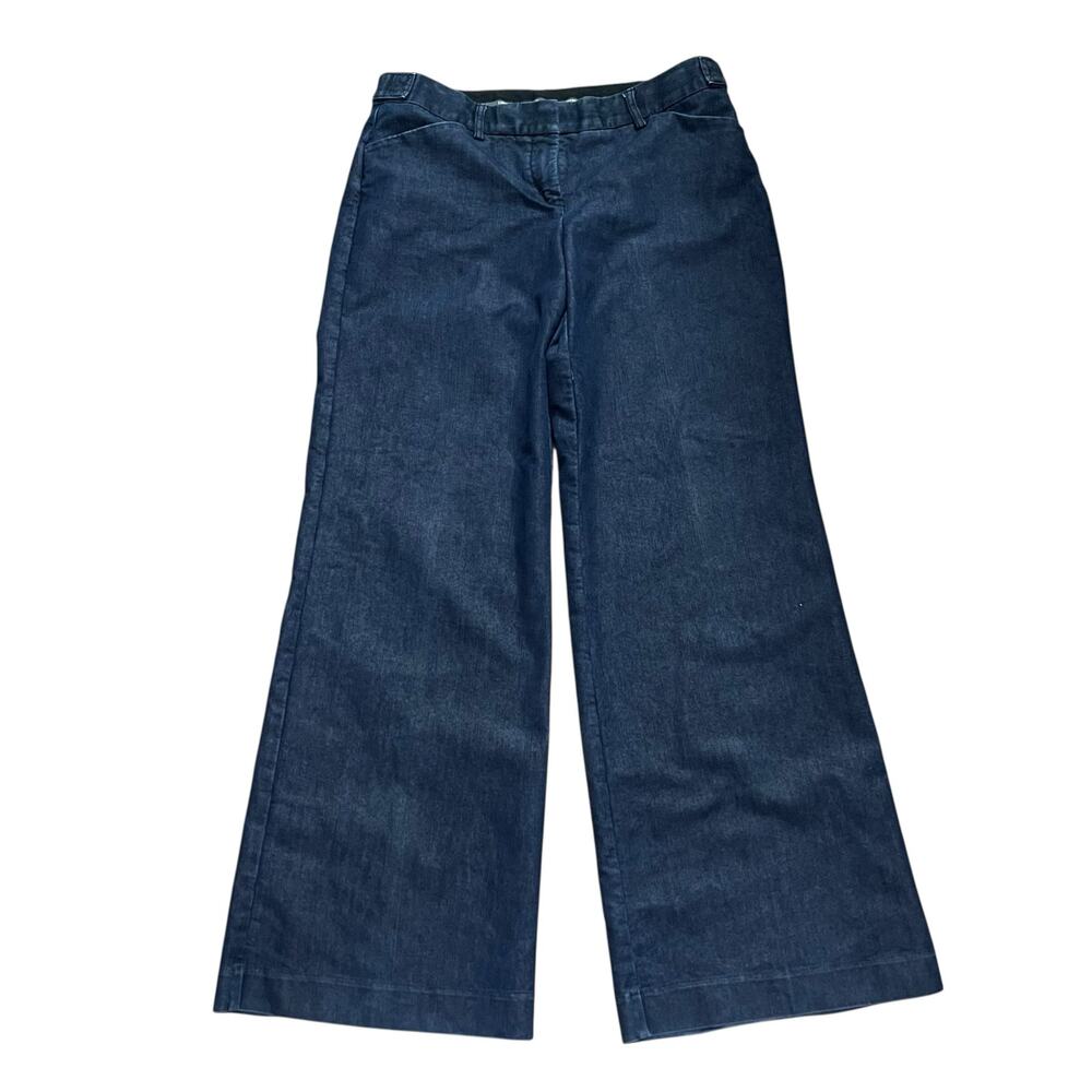 Express Wide Leg Denim Trouser Dark Wash Jeans